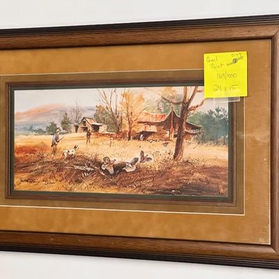 Quail Point by Jack Deloney 169/1000 framed 24x15