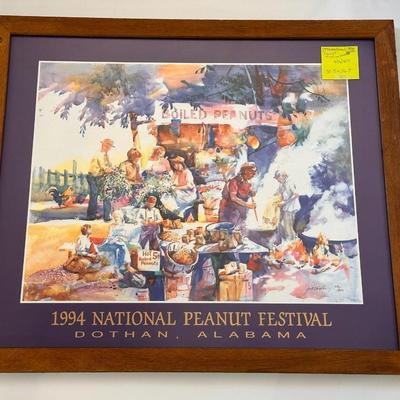 1994 National Peanut Festival by Jack Deloney 636/850 framed 30.5x26.5