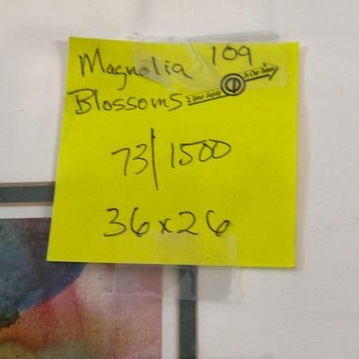Magnolia Blossoms by Jack Deloney 73/1500 framed 36x26