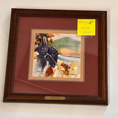Grapevine by Jack Deloney 180/500 framed 15x15