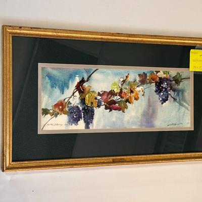 Grapes by Jack Deloney 162/500 framed 28x15.5