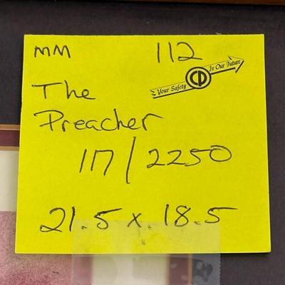 The Preacher by Jack Deloney 117/2250 framed 21.5x18.5