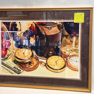I have the time, If you have the money by Chris Hartsfield 33/100 framed