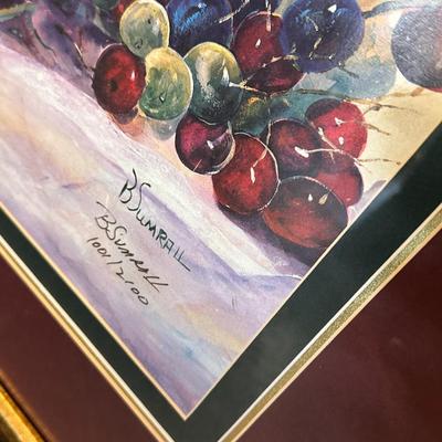 Pineapples by B. Sumrall 1001/2100 framed 30x40