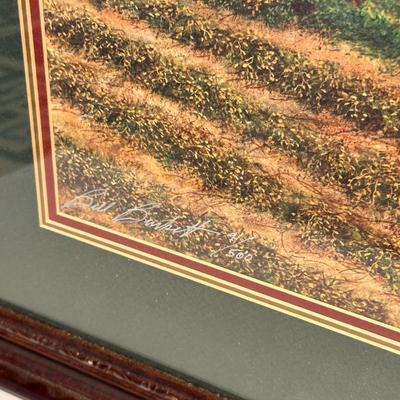 Mule Plow by Bill Burkett 91/500 framed 26x32