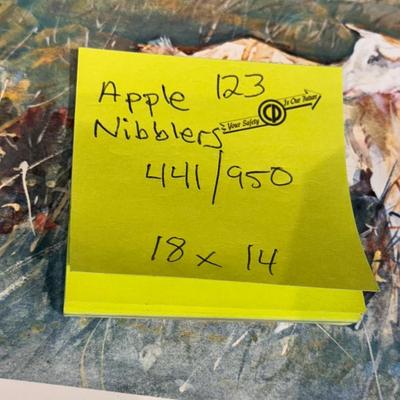 Apple Nibblers by Jack Deloney 441/950 unframed 18x14