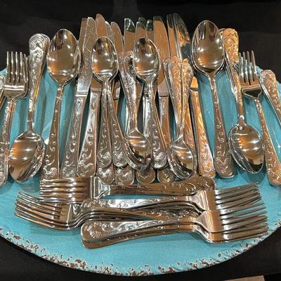80 Piece Set Cambridge Rooster Mirror Glossy Flatware Set