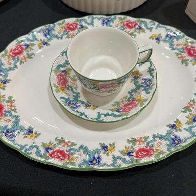 10 Pieces Royal Doulton Floradora Green