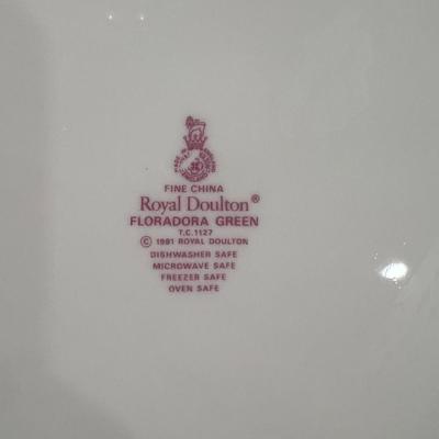 10 Pieces Royal Doulton Floradora Green