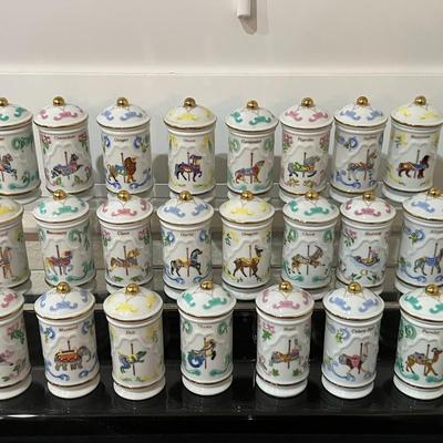 23 Lenox Carousel Spice Jars