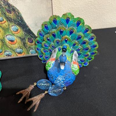 Peacock Picture, Night Lite and Figurine