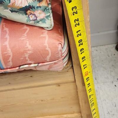 Long Pine bench with pullout storage