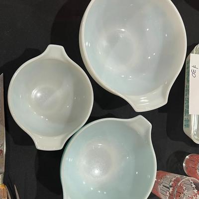 3 Piece Pyrex Butterprint Mixing Bowls