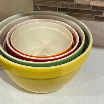 4 Piece Crate & Barrell Mixing Bowls