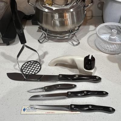 Cutco Sharpener, Potato Masher, 4 Knives