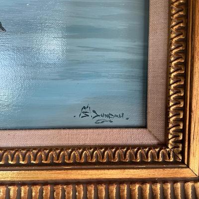D675 Original Oil Painting Nautical Boat Scene by Scott M Duncan