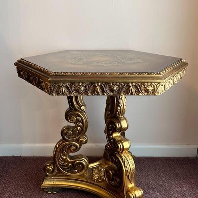 Gilded Ornate Side Table