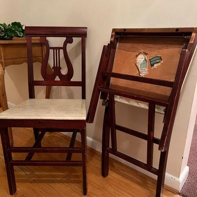 Wood Folding Chairs (set of 2)