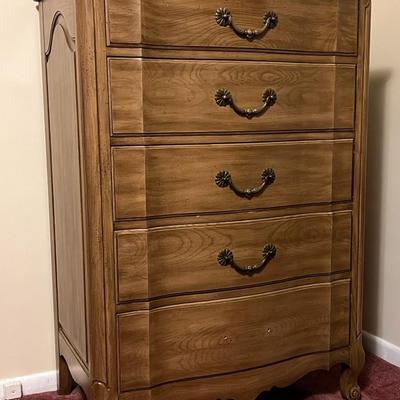 Davis Cabinet Co. Antique Tall Wood Dresser