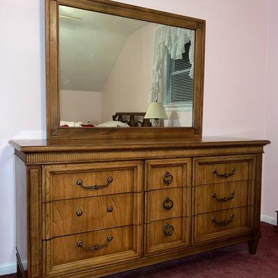 Vintage Long Dresser w/ Mirror