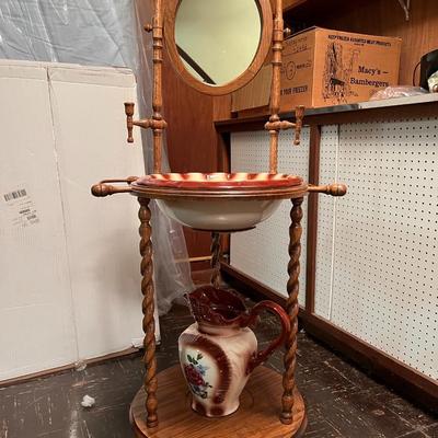 Antique Mirrored Washstand