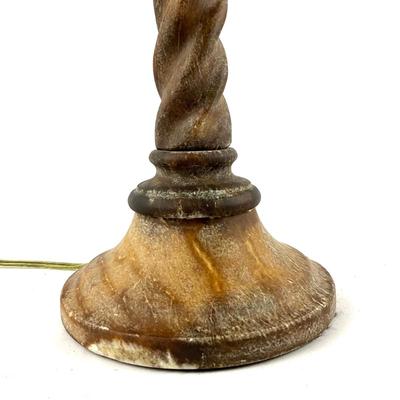 D699 Sarreid Marble Barley Twist Table Lamp