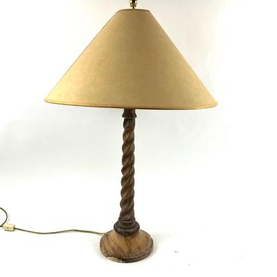 D699 Sarreid Marble Barley Twist Table Lamp