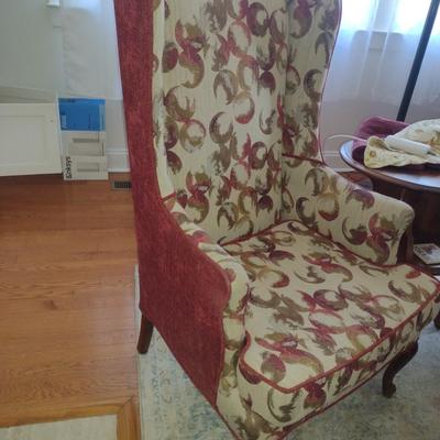 Pair of Upholstered Wing Back Chairs