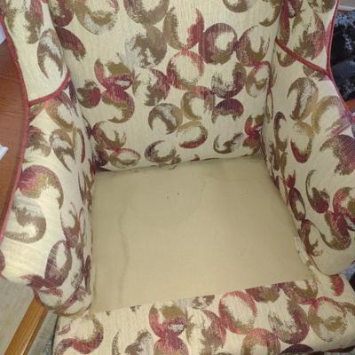 Pair of Upholstered Wing Back Chairs