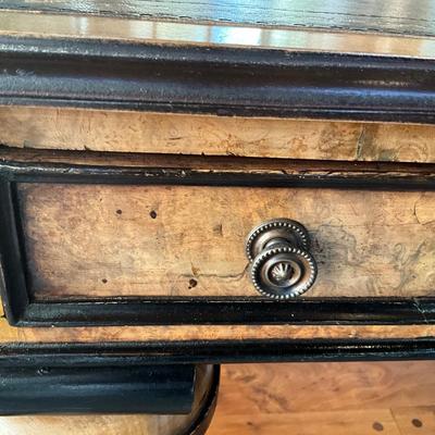 LR707 Vintage French Style Leather top Two Drawer Writing Desk