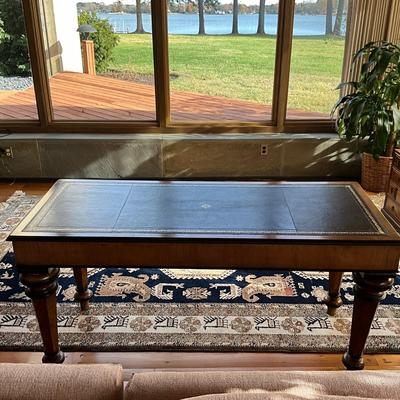 LR707 Vintage French Style Leather top Two Drawer Writing Desk