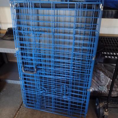 Metal Dog Crate- Approx 22" x 36" x 23" Tall