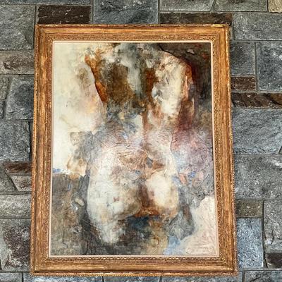 LR716 Original 1965 Nude Oil Painting by William Aiken