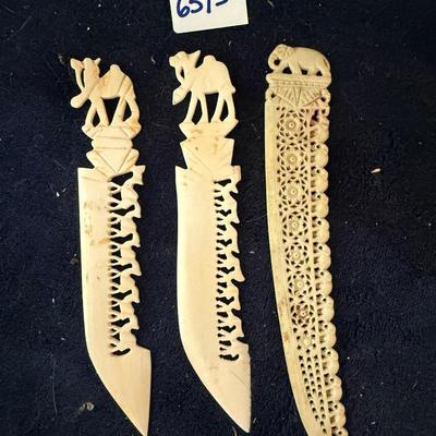 Elephants & camel letter openers