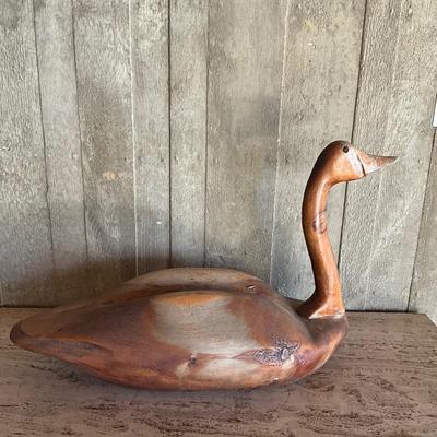 LR719 Vintage Handcarved Red Cedar Wood from Sunnyside Farm Waterfowl Carving