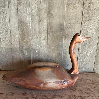 LR719 Vintage Handcarved Red Cedar Wood from Sunnyside Farm Waterfowl Carving