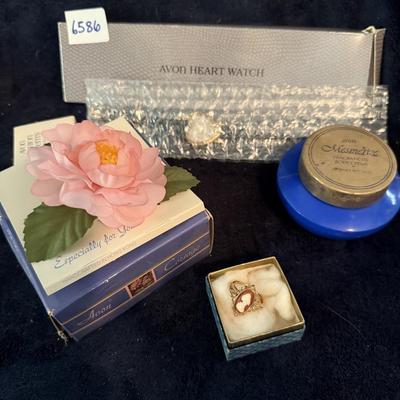 Avon watch, courage, ring