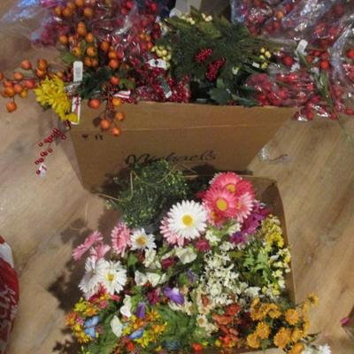 Artificial Flowers For Home Decor Or Crafting Lot G