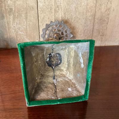 LR722 Pair of Antique Chinese Lion Bronze Candlesticks