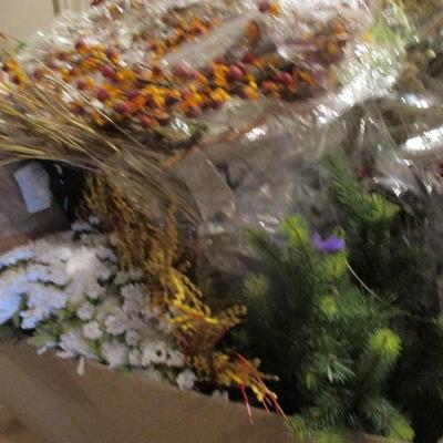 Artificial Flowers/Plants For Home Decor Or Crafting Lot H