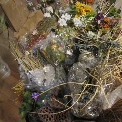 Artificial Flowers/Plants For Home Decor Or Crafting Lot H