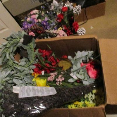 Artificial Flowers For Home Decor Or Crafting Lot I