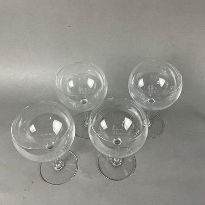 D734 Set of 4 Pavillon Baccarat Chambertin Wine Glasses