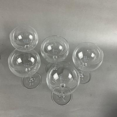 D735 Set of 5 Baccarat Pavillon Chambertin Wine Glasses