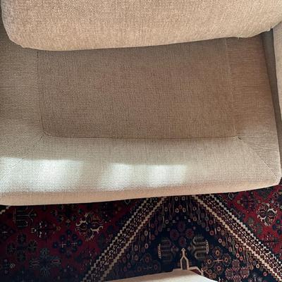 LR736 Large Mid Century Off White Down filled Sectional Sofa