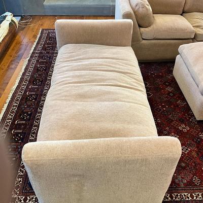 LR737 Vintage Mid Century Modern Open Arm Upholstered Bench