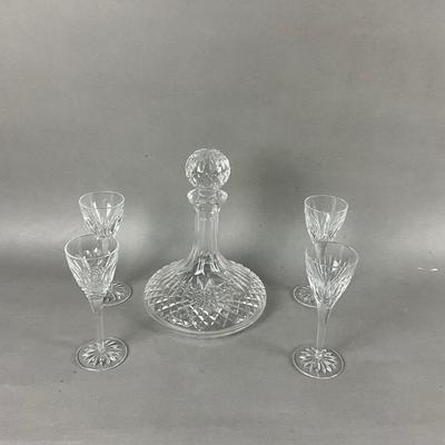 D738 Waterford Crystal Ships Decanter with Cordials