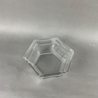 D740 Large Tiffany & Co. Windham Hexagonal Crystal Bowl