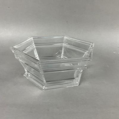D740 Large Tiffany & Co. Windham Hexagonal Crystal Bowl