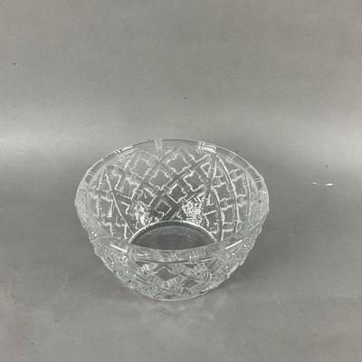 D741 Large Tiffany & Co. Crystal Bamboo Style Bowl